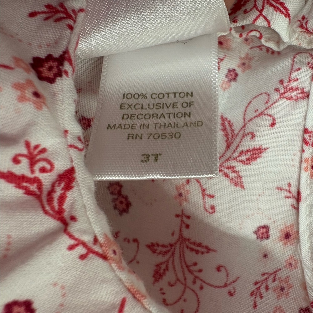 Janie and Jack Pink Floral Blouse - Picture 3 of 4